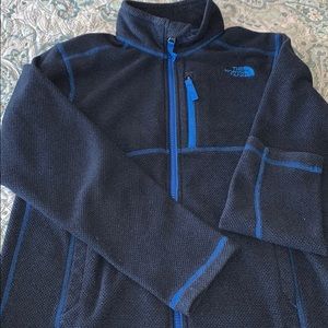The north face zip up fleece. Size medium. Navy